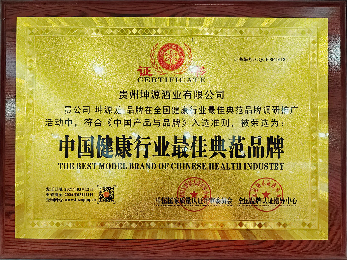 中國(guó)健康行(xíng)業(yè)最佳典範品牌